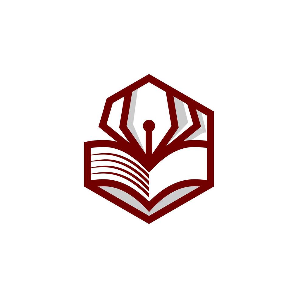pen book vector logo design. education of logo illustrations