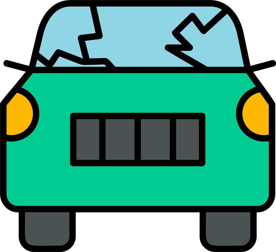 Broken Car Vector Icon