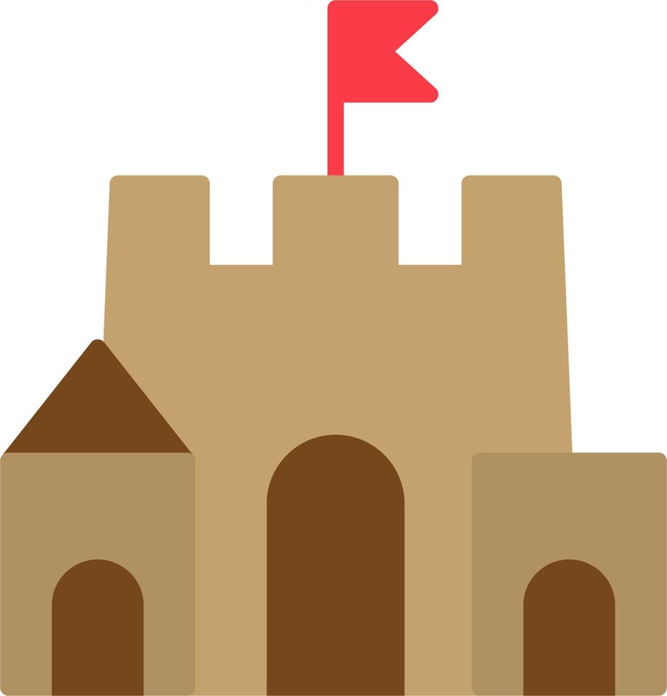 icono de vector de castillo de arena