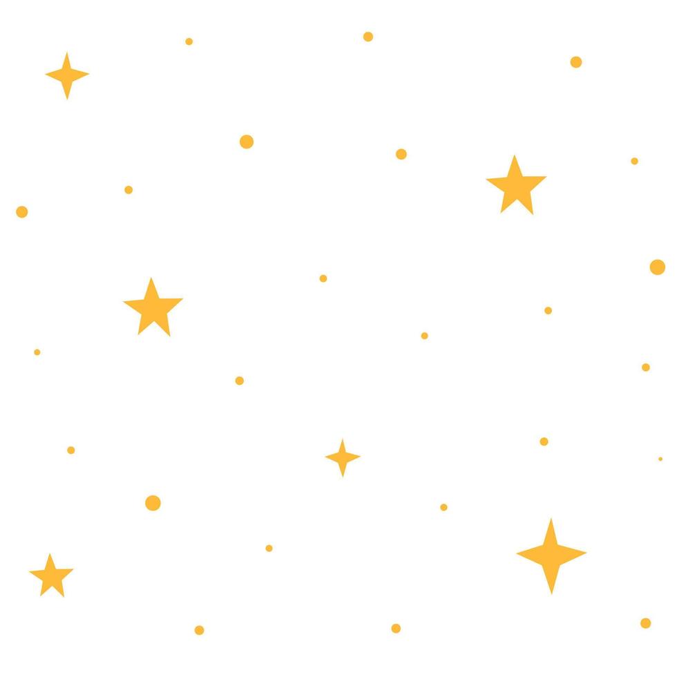 antecedentes con oro estrellas, papel picado celebracion, que cae estrellas. ilustración para antecedentes y embalaje. imagen lata ser usado para saludo tarjeta, póster y textil. aislado en blanco antecedentes vector