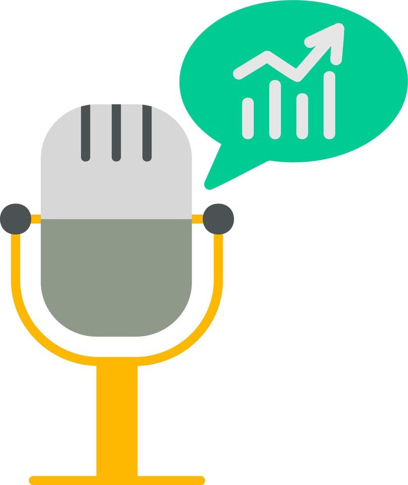 Bar Chart Podcast Vector Icon