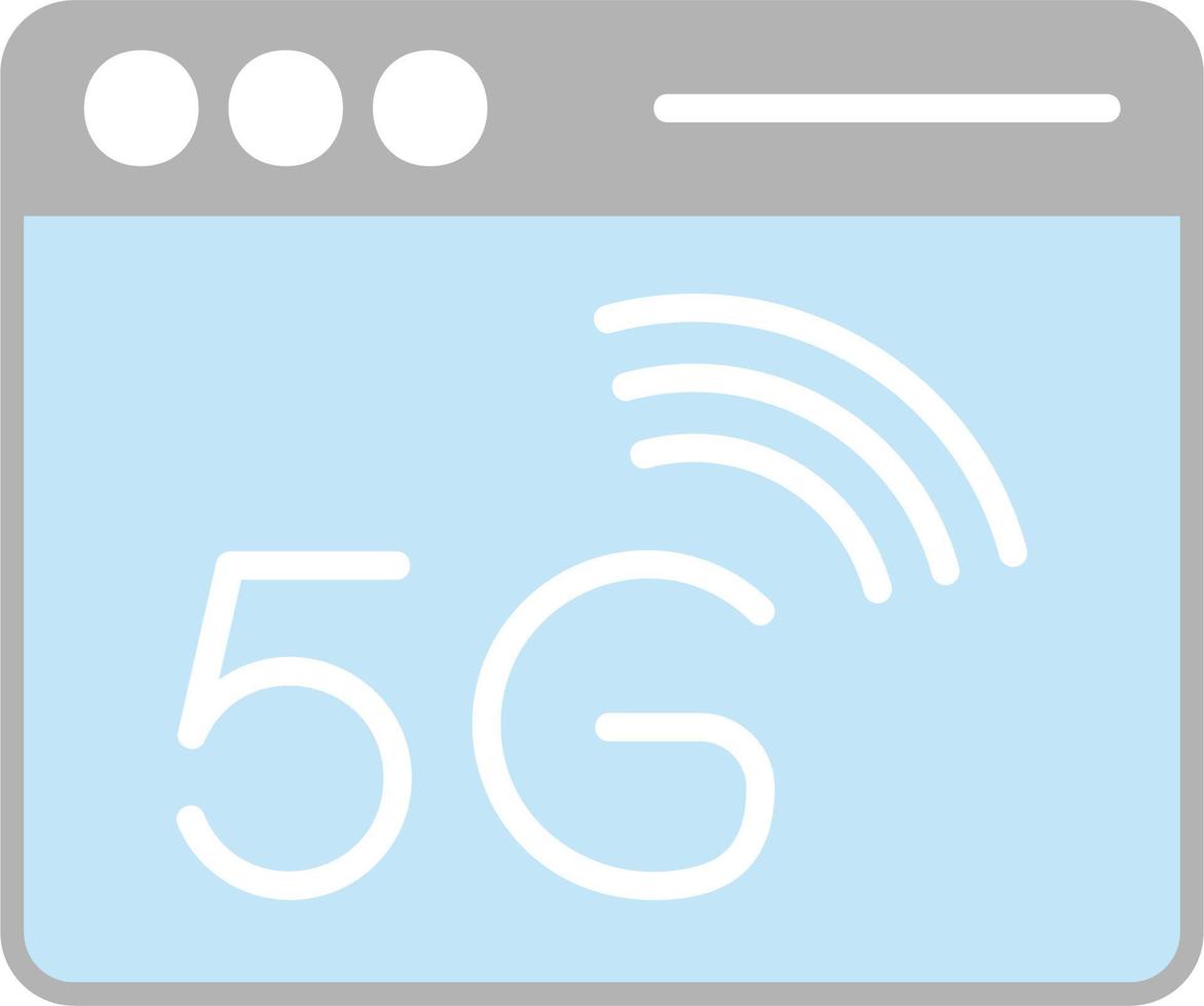 5g Web Page Vector Icon