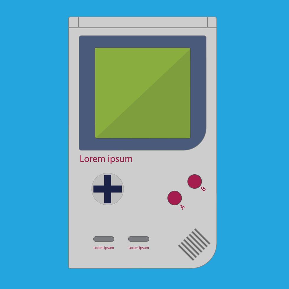 game boy flat vector icon retro 80s 90s memories nostalgia