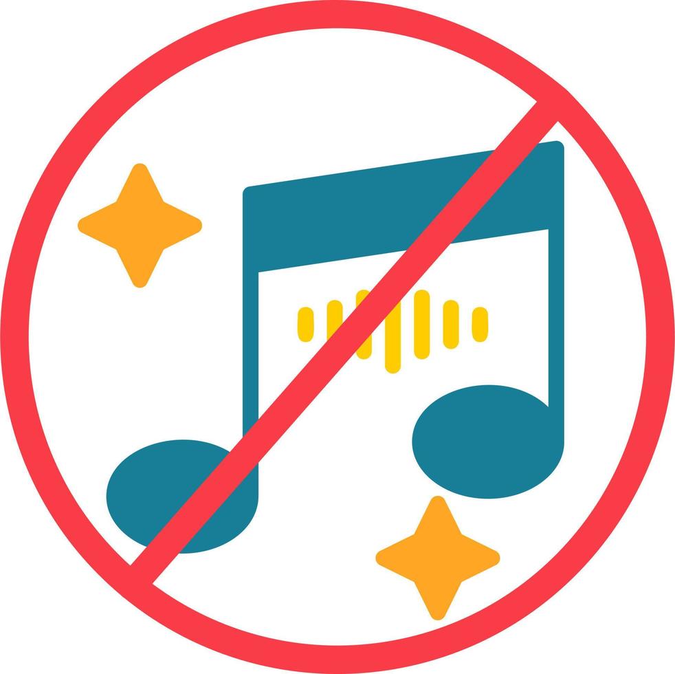 No Music Vector Icon
