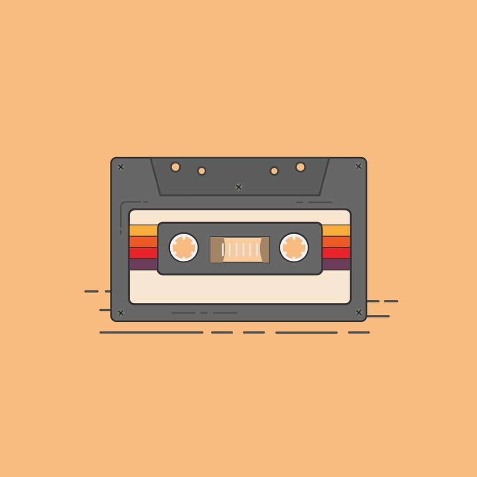 retro audio cassette retro red 90s 80s nostalgia vector