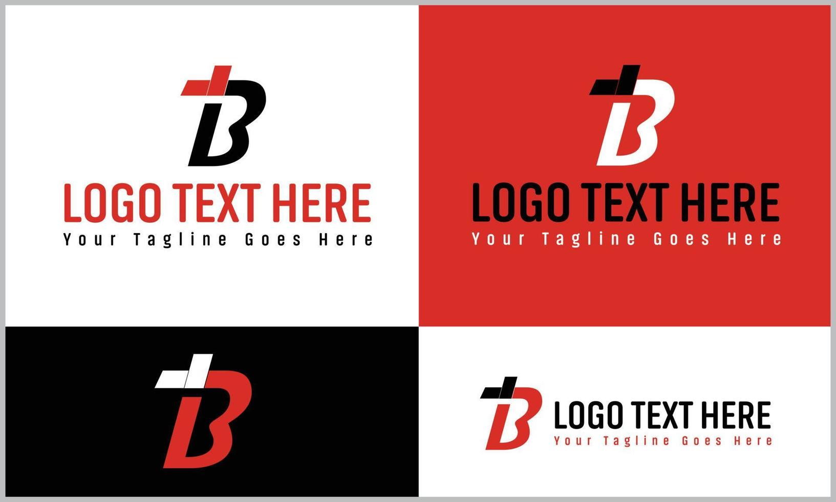 B Abstract Alphabet Letter Logo Design Set vector