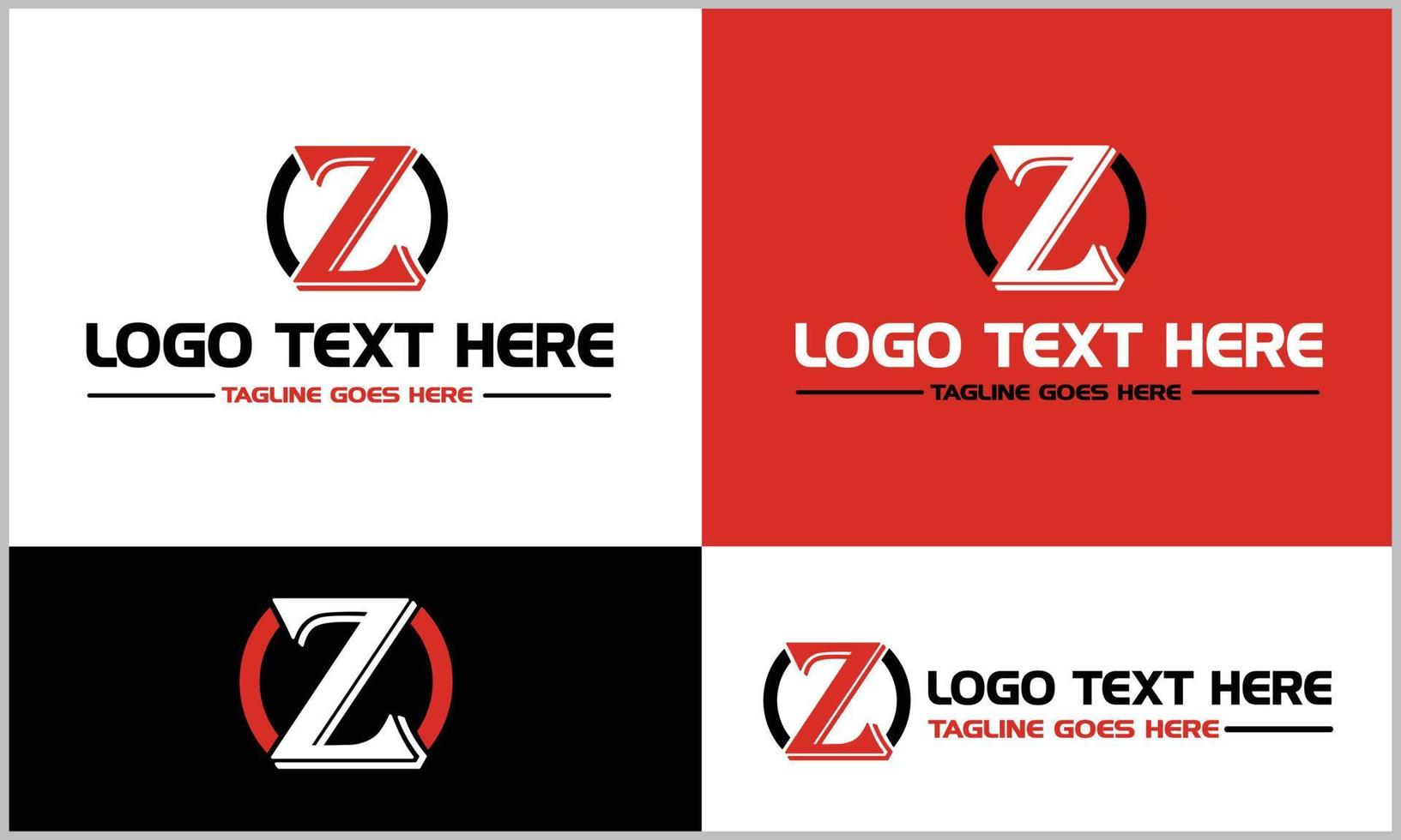 Z Abstract Alphabet Letter Logo Design Set vector