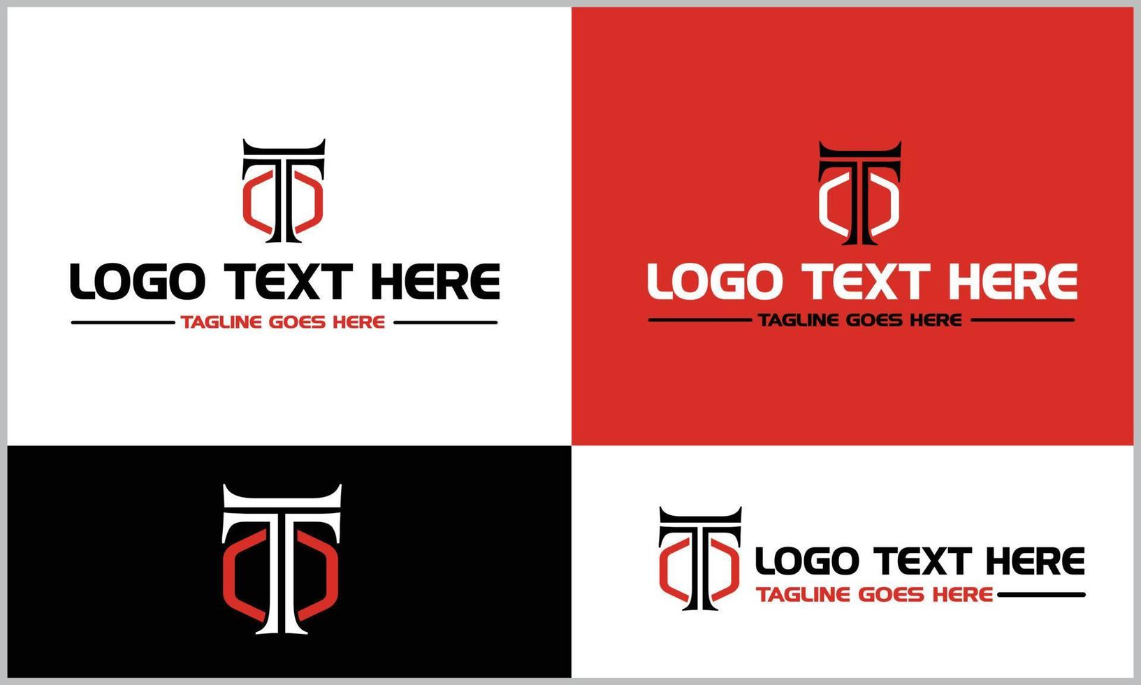 T Abstract Alphabet Letter Logo Design Set vector