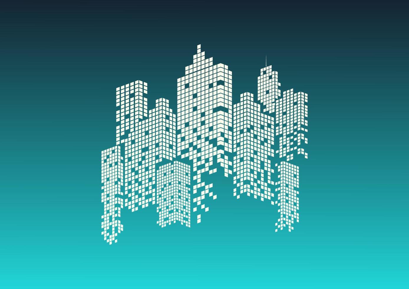 Smart city futuristic technology background. vector