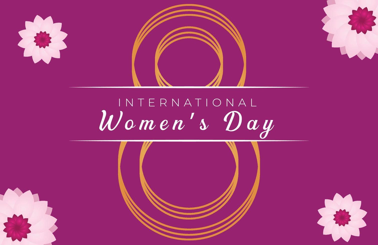 International women's day greeting card design. Happy women's day background design. Vector illustration