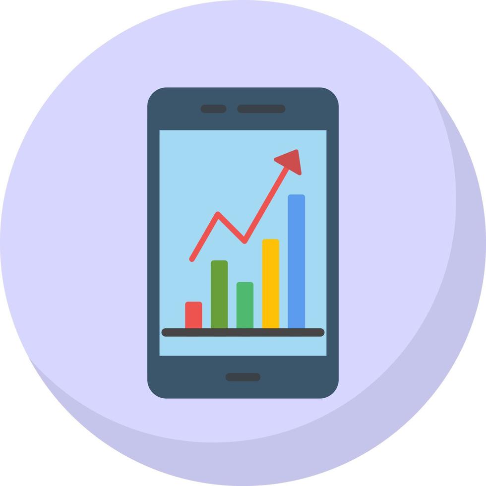Mobile Trading Vector Icon Design