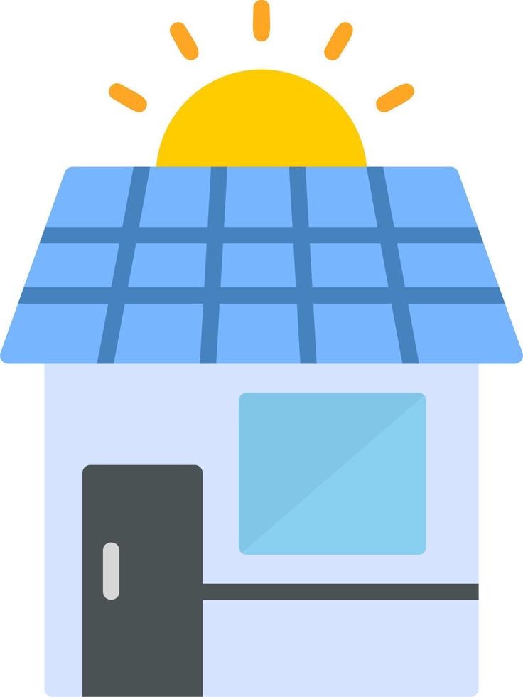 Solar House Vector Icon