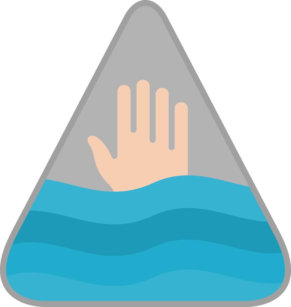 profundo agua advertencia firmar vector icono