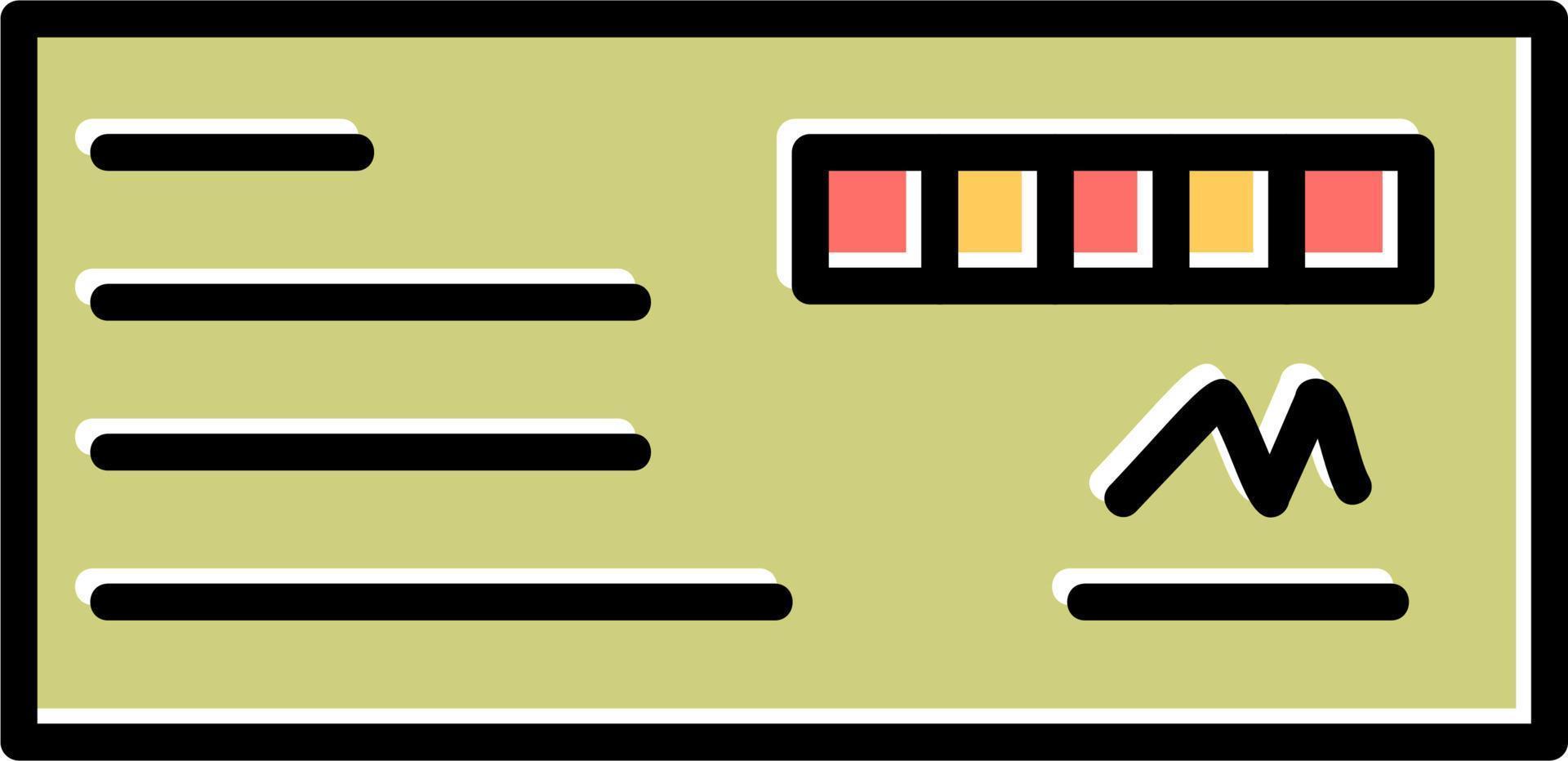 Cheque Vector Icon