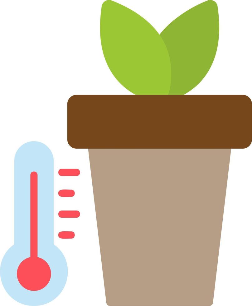 planta temperatura vector icono