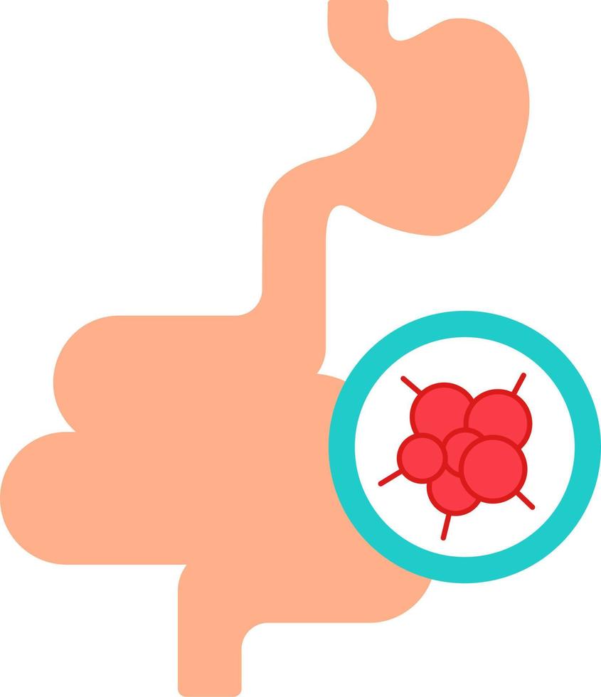 Intestines Cancer Vector Icon