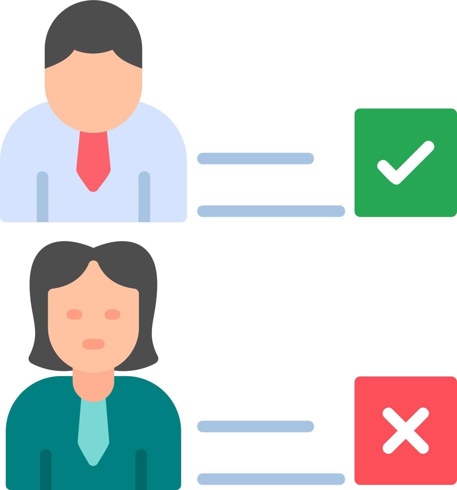 Selected Candidate Vector Icon