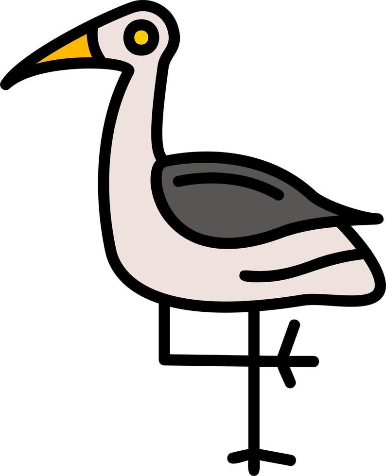 grua pájaro vector icono
