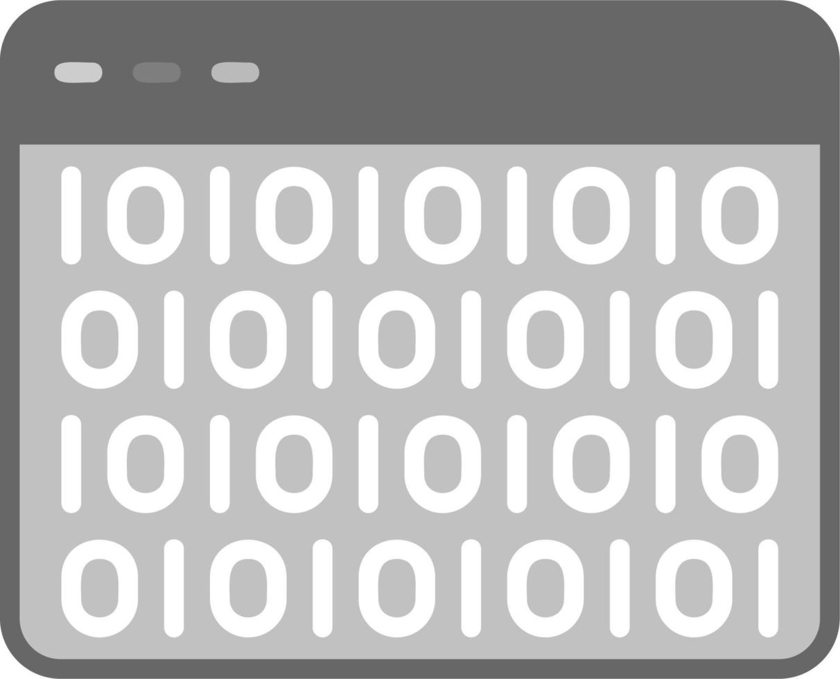 Binary Code Vector Icon