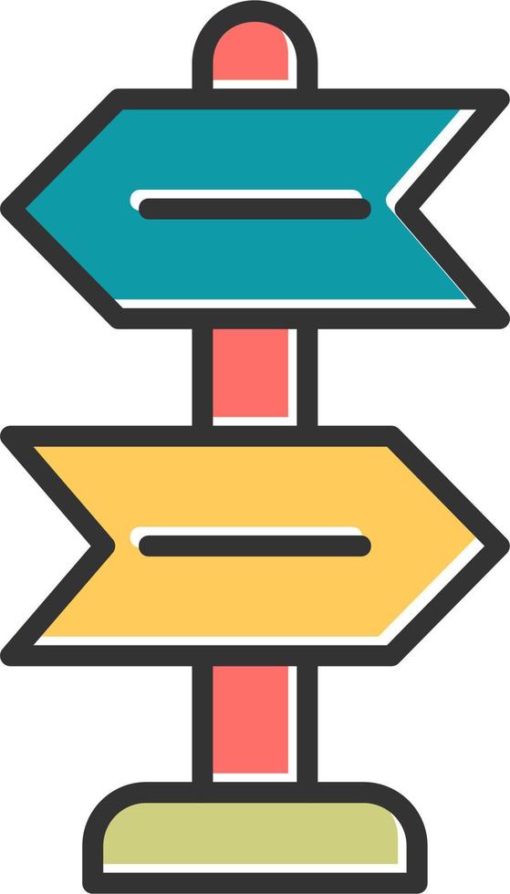 Sign Post Vector Icon