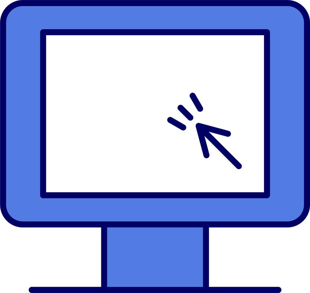 Computer Line Filled icon vector
