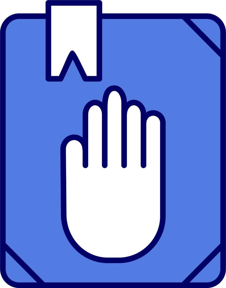 Law and justice swear book Line Filled Icon vector
