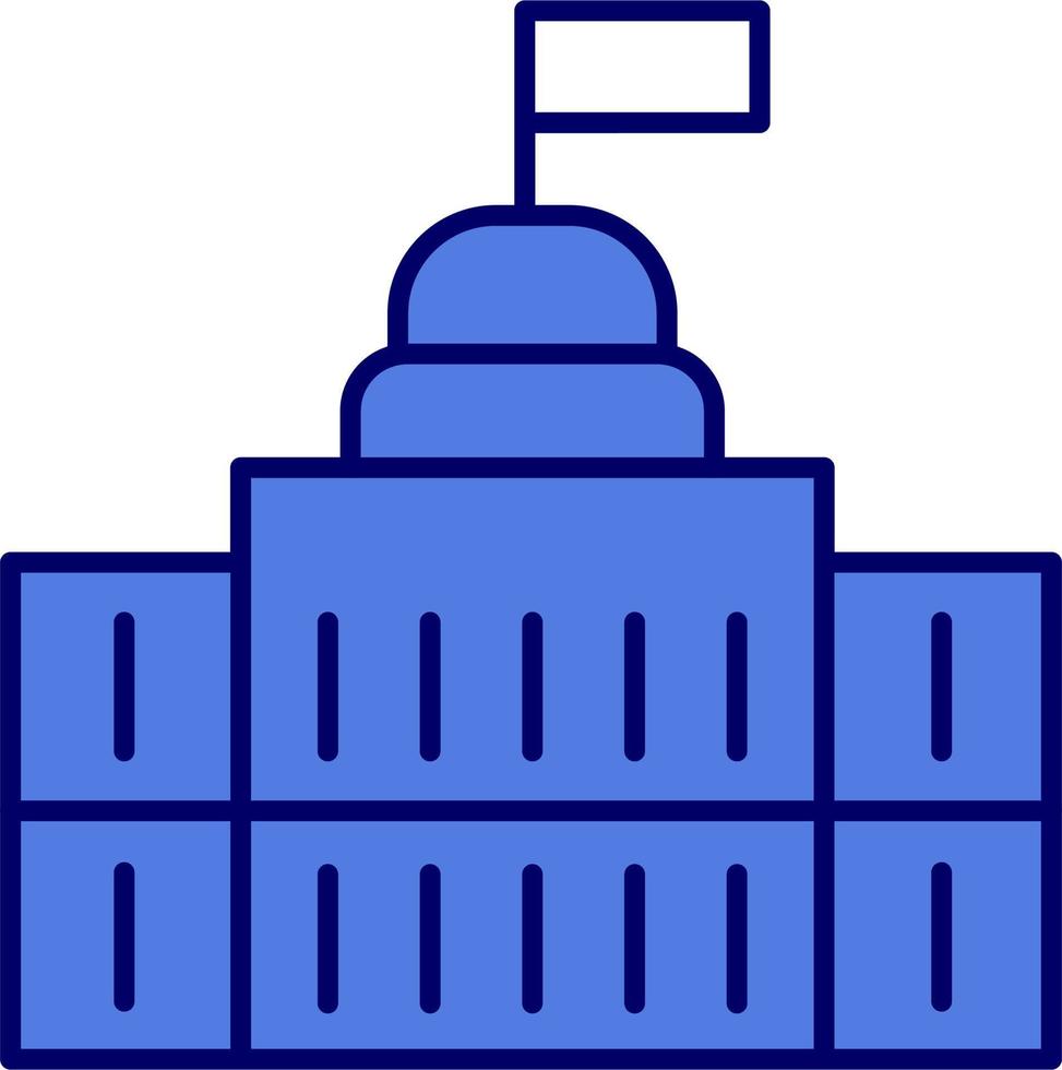 Courthouse Line Filled Icon vector