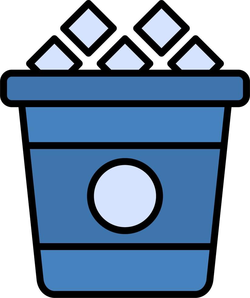 Ice Bucket Vector Icon