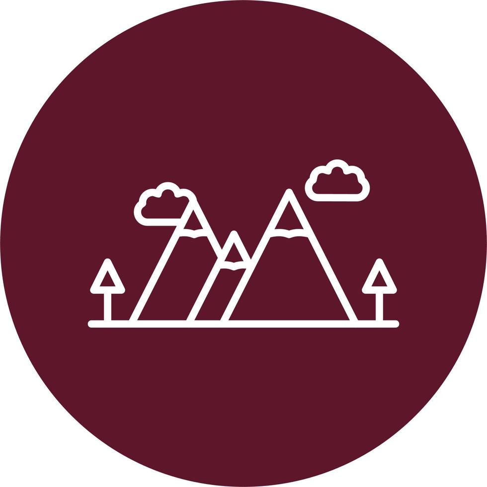 Mountain Ridge Vector Icon