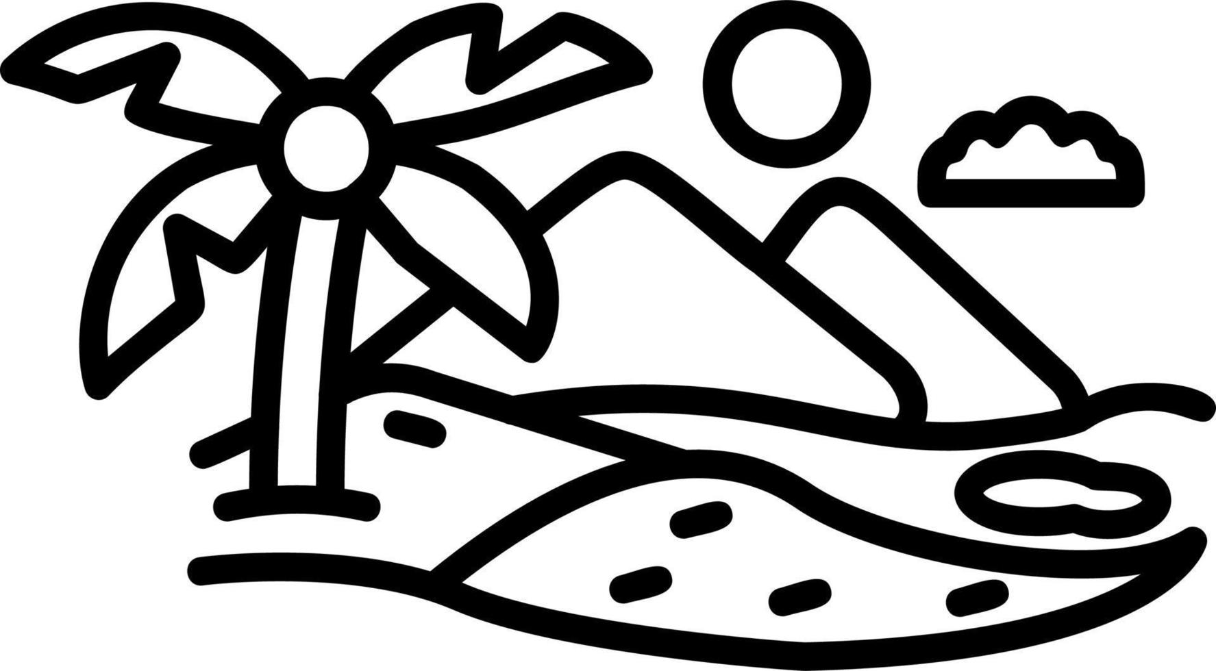 Oasis Vector Icon