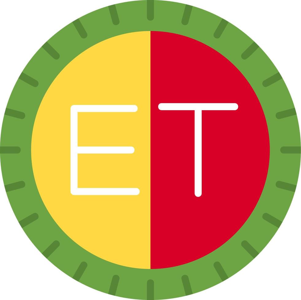 Etiopía marcar código vector icono