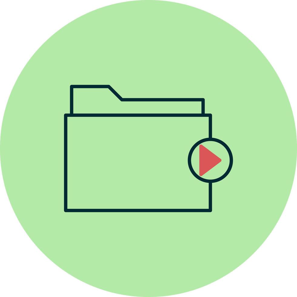 Video folder Vector Icon