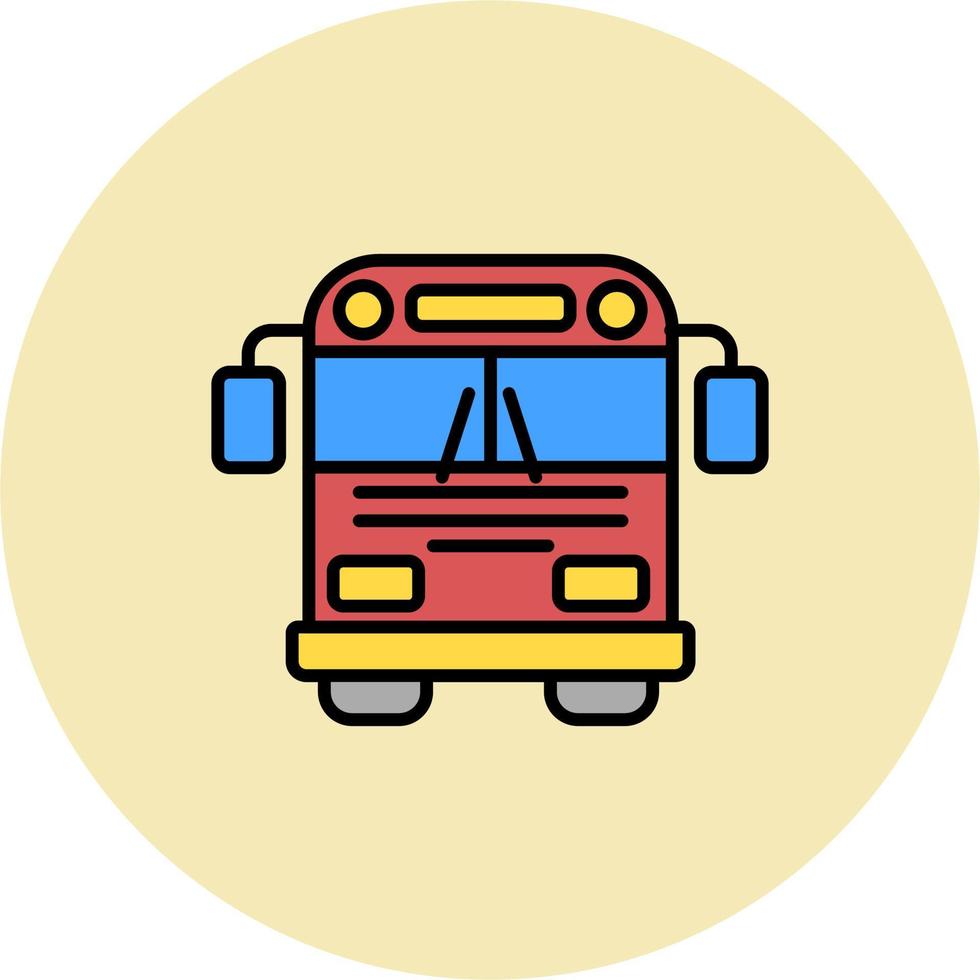 icono de vector de autobús escolar