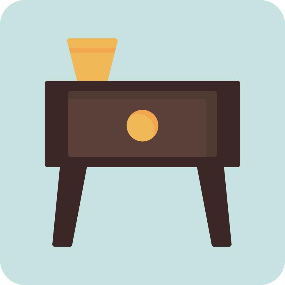 Bedsidetable Vector Icon