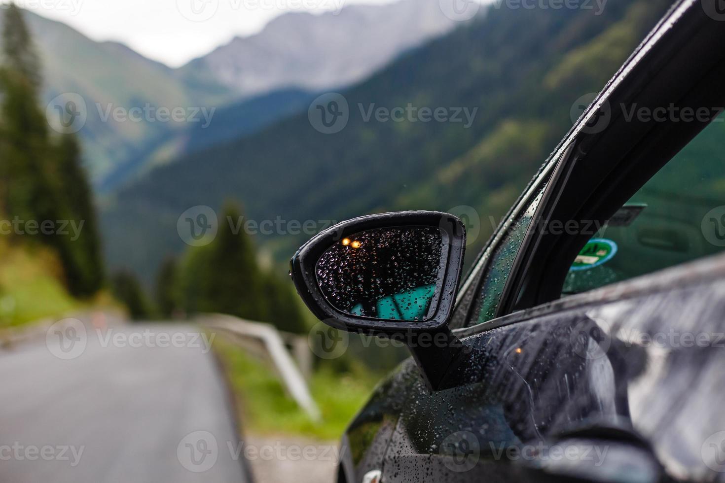 Off-road travel on mountain road. Beautiful nature photo