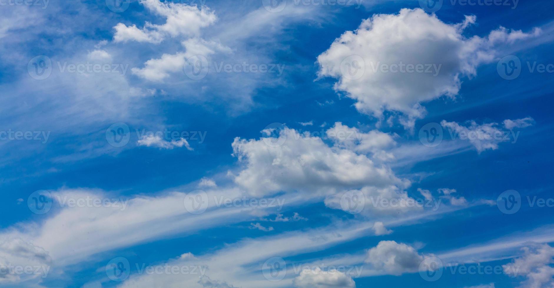 Blue sky and white clouds photo