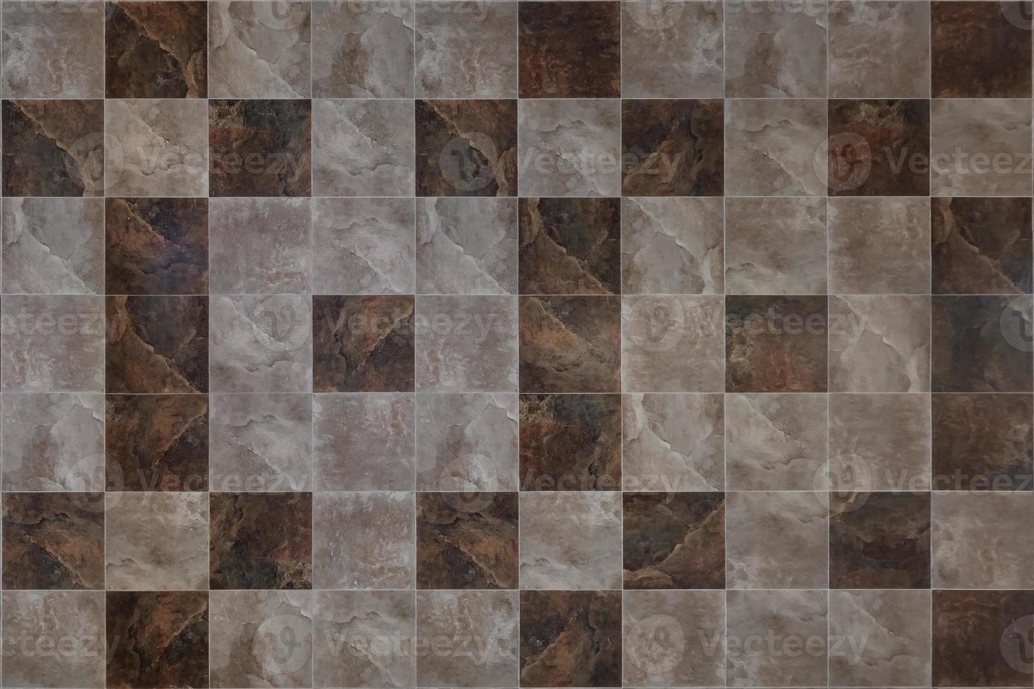 stone and ceramic floor tiles texture in corridor, view from above photo