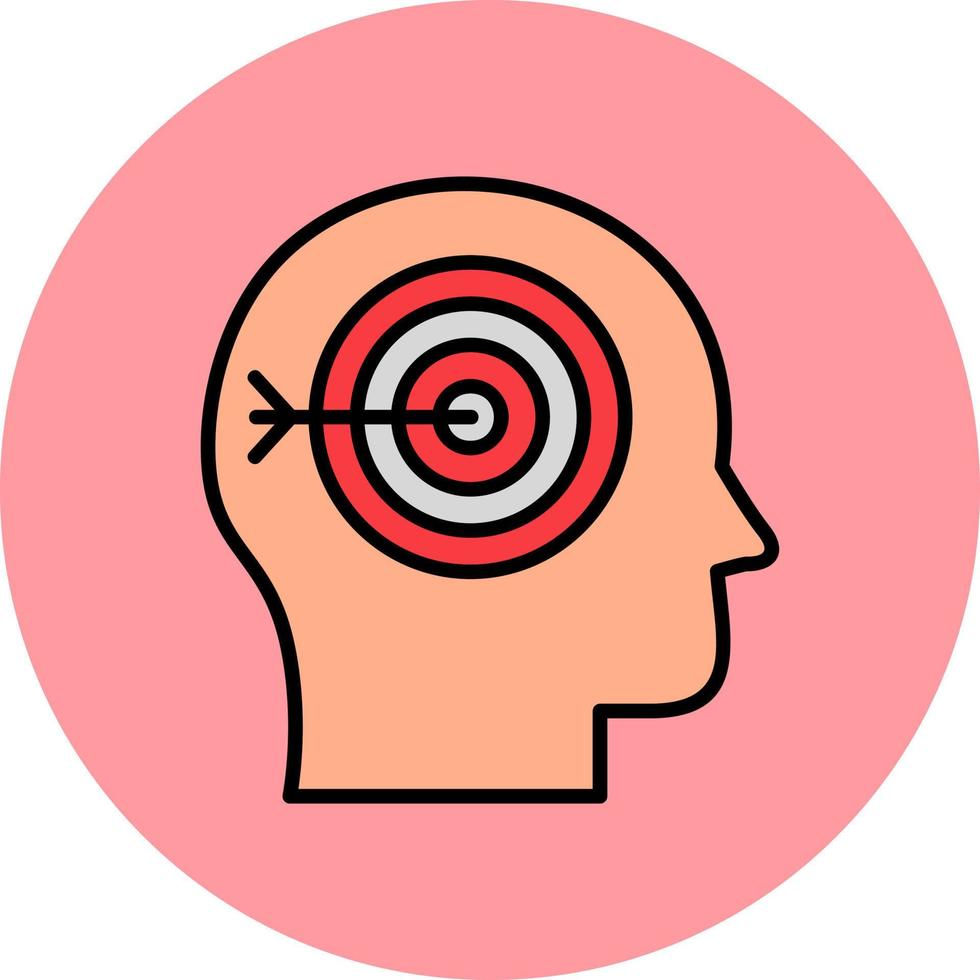 Goal concept icon vector
