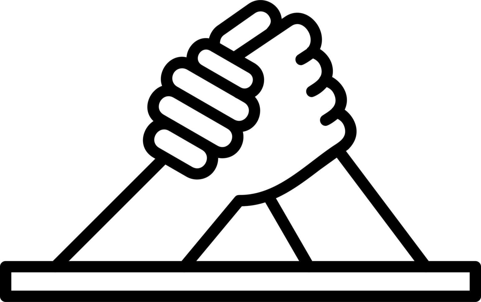 Arm Wrestling Icon vector