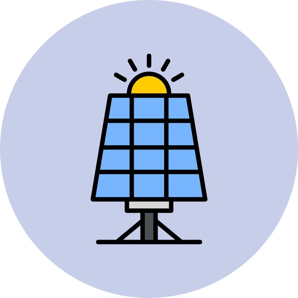 icono de panel solar vector