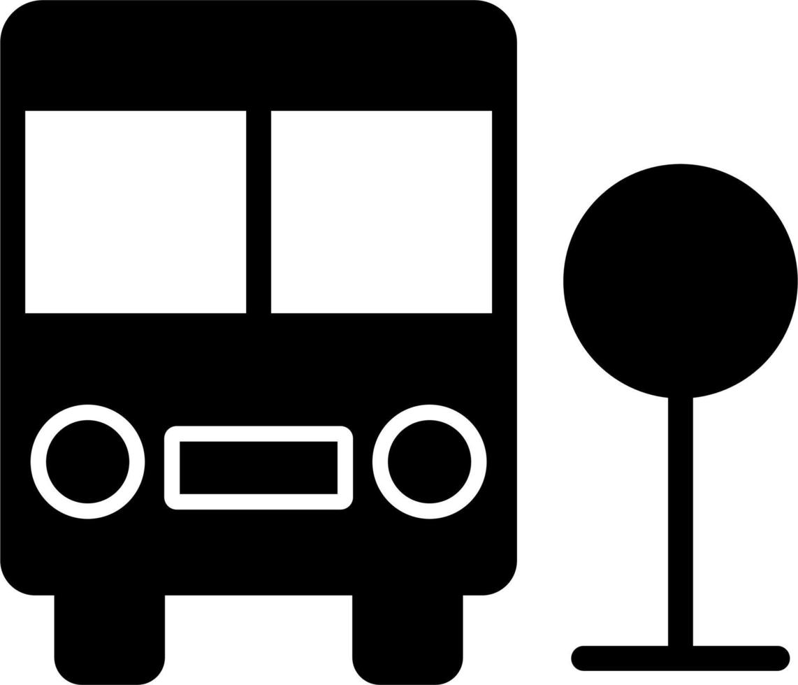 icono de vector de estación de autobús