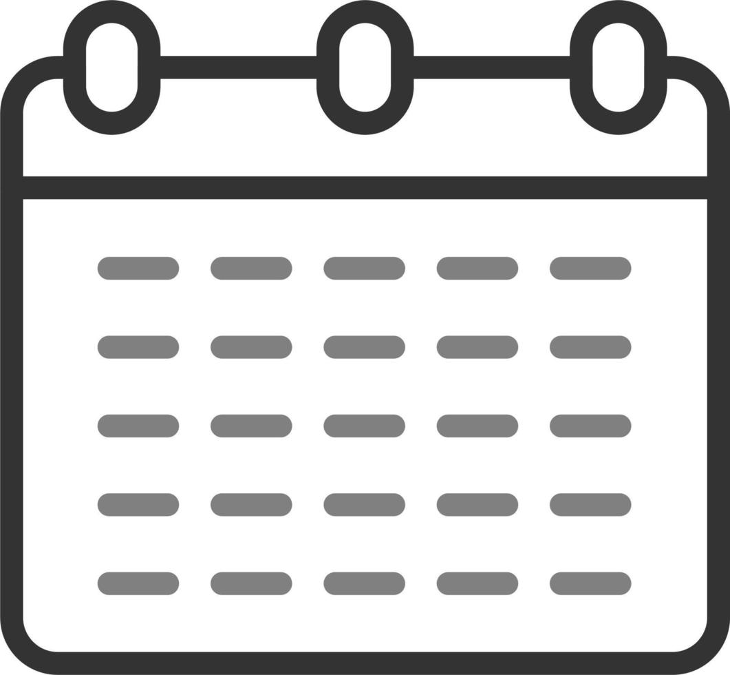 Monthly Calendar Vector Icon