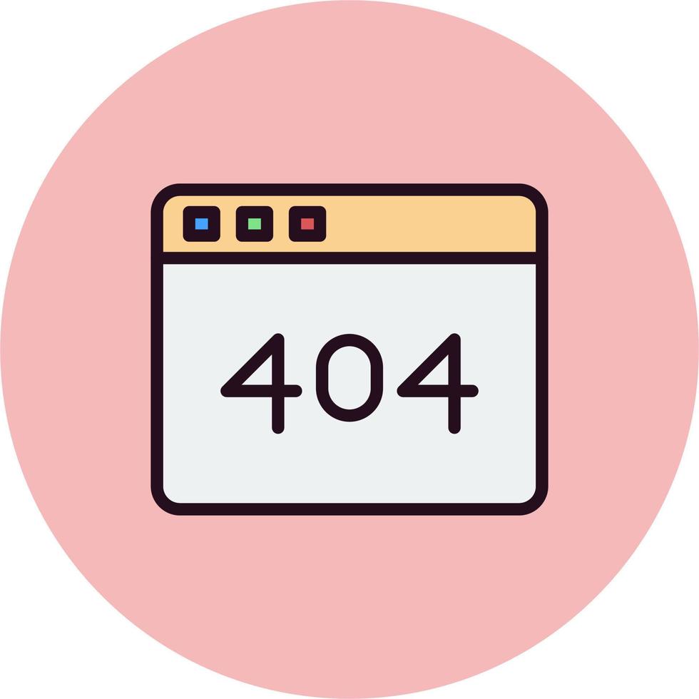 error 404 vector icono