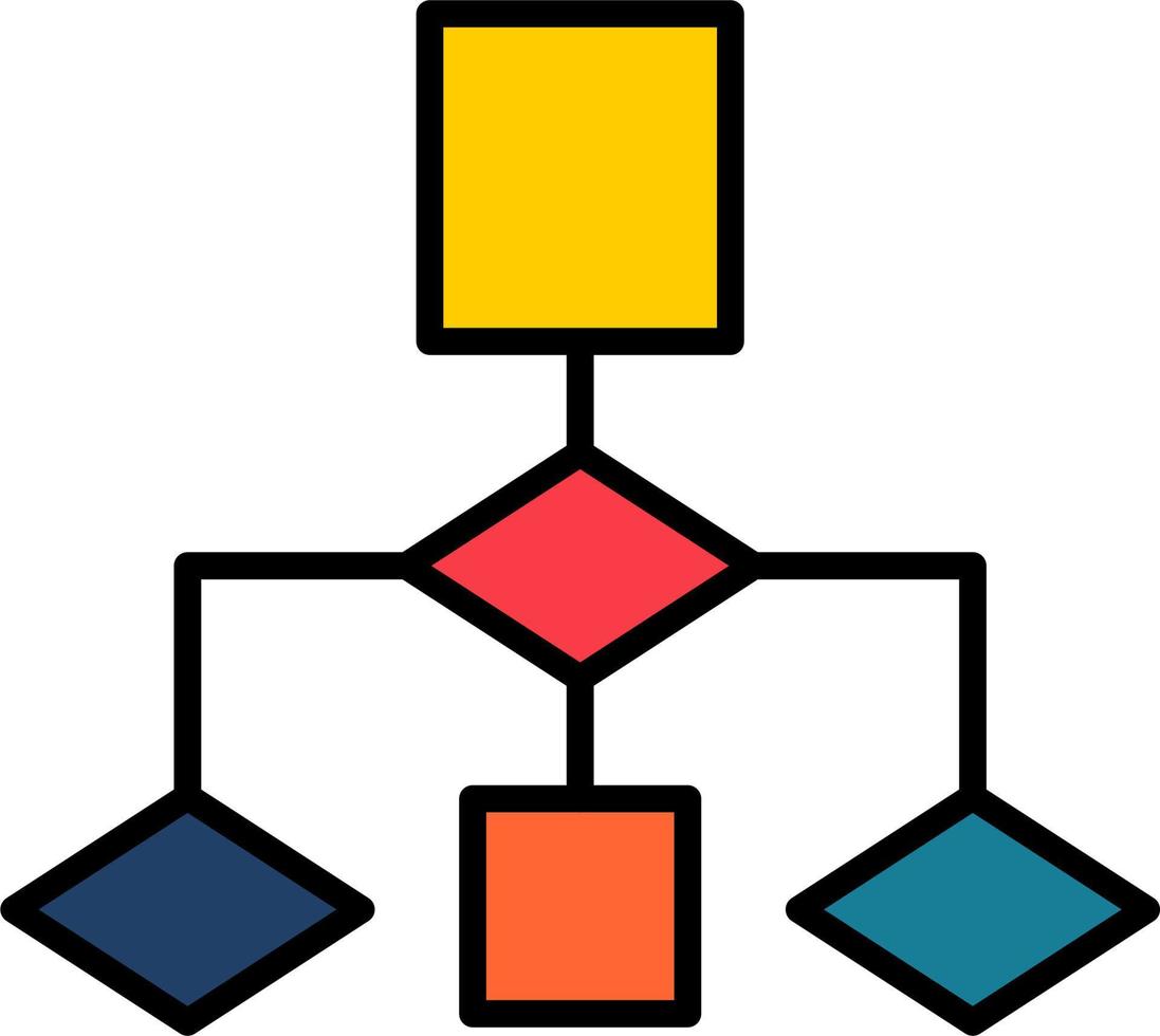 icono de vector de diagrama de flujo