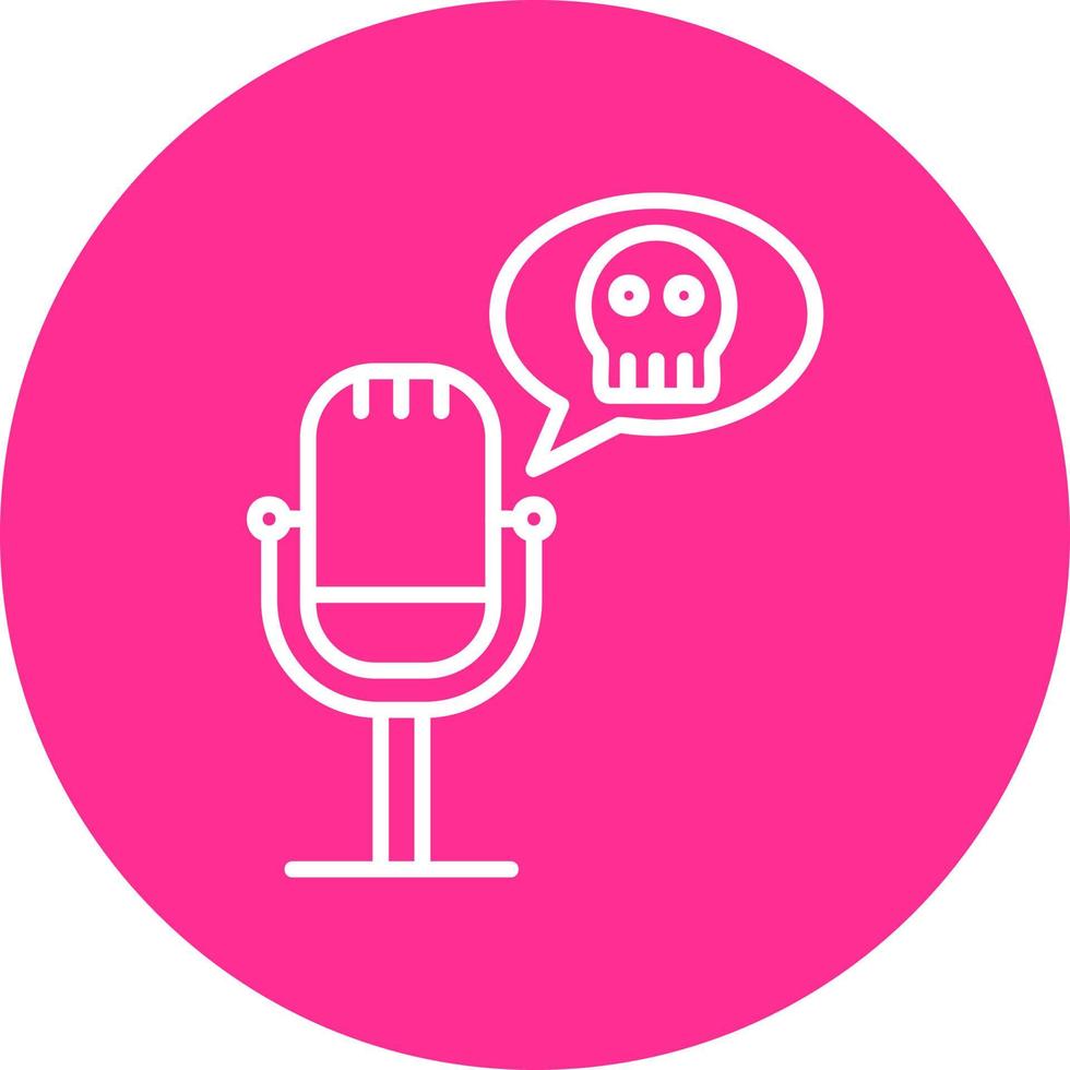 Horror Podcast Vector Icon