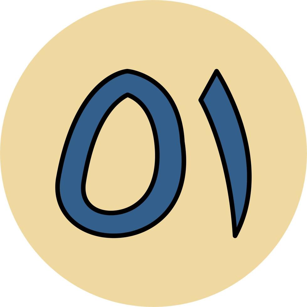 Arabic Number Fifty One Vector Icon