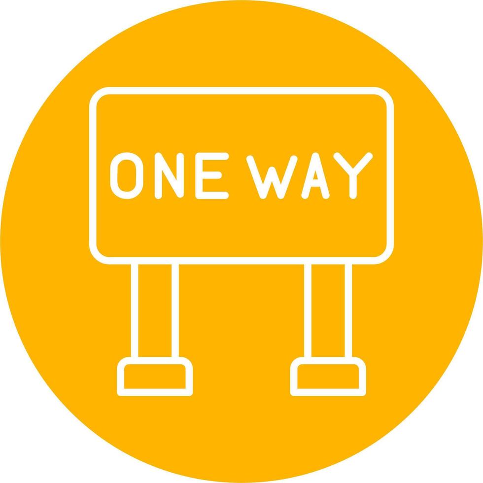 One Way Vector Icon