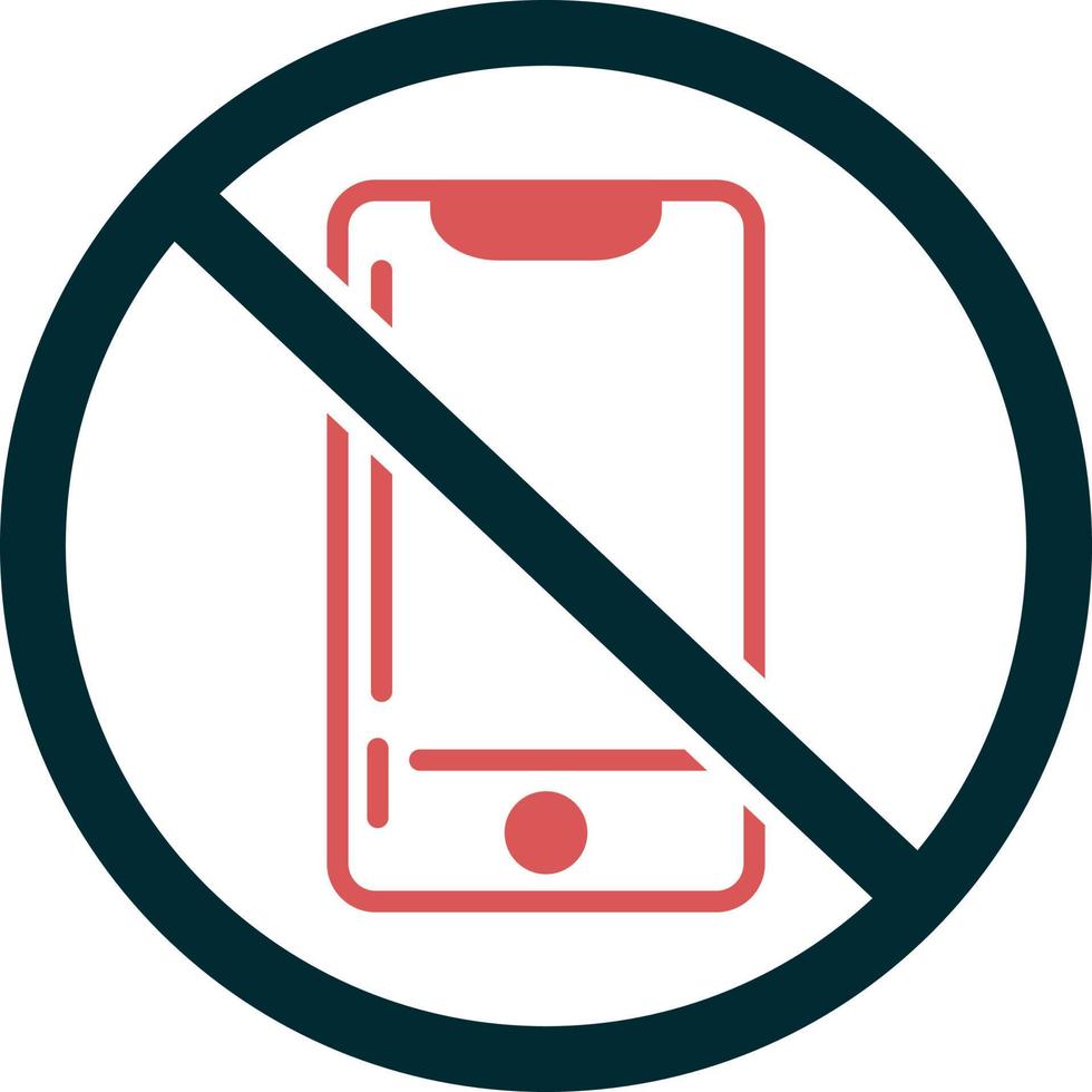 No cellphone Vector Icon