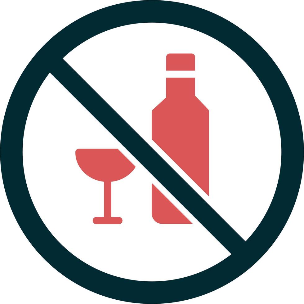 No alcohol Vector Icon