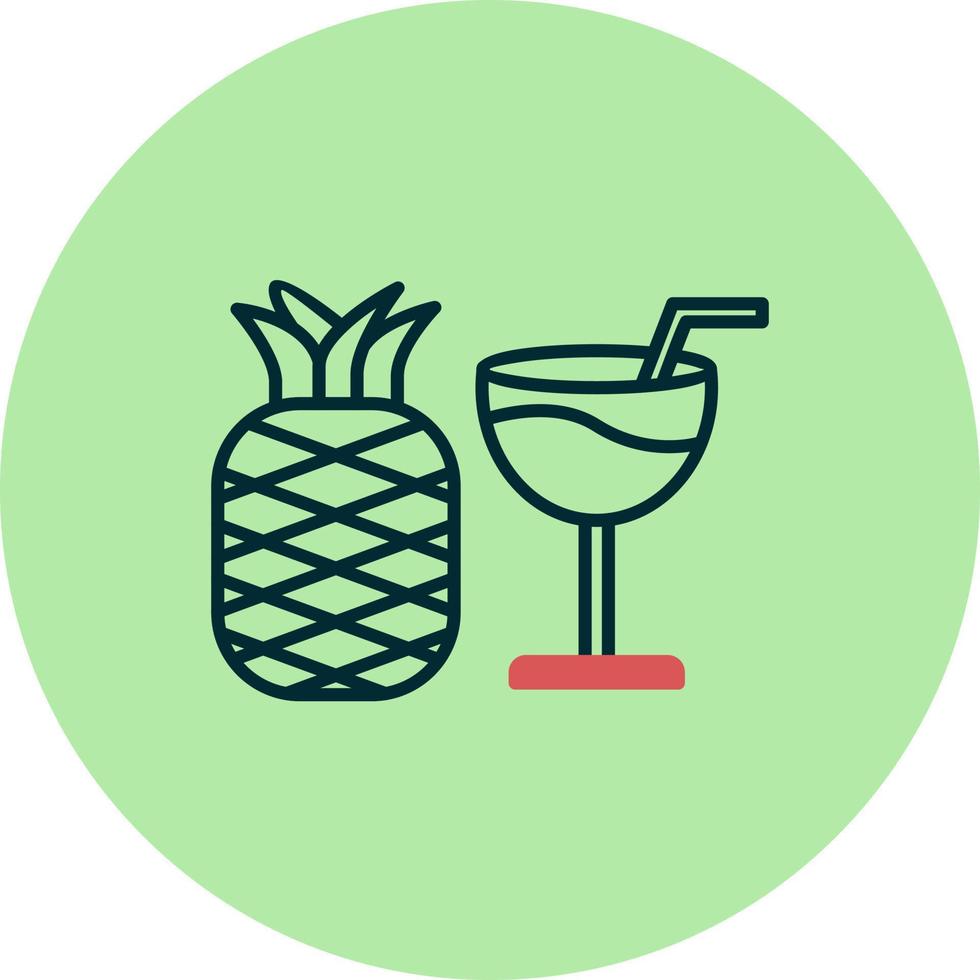 icono de vector de jugo de piña